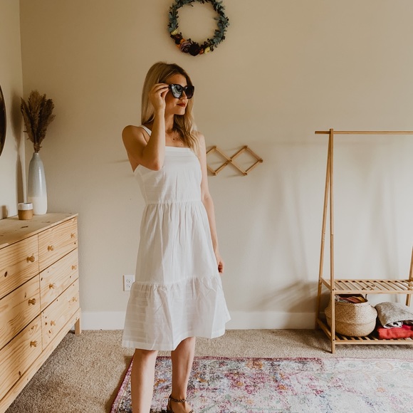 Able Dresses & Skirts - ABLE white Savita apron dress